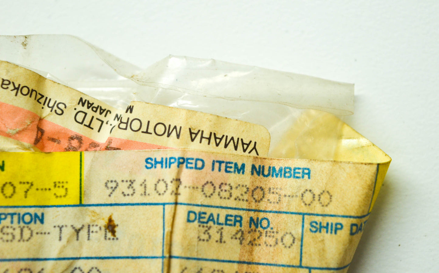 OEM Yamaha 93102-08205-00 Oil Seal Type SD NOS