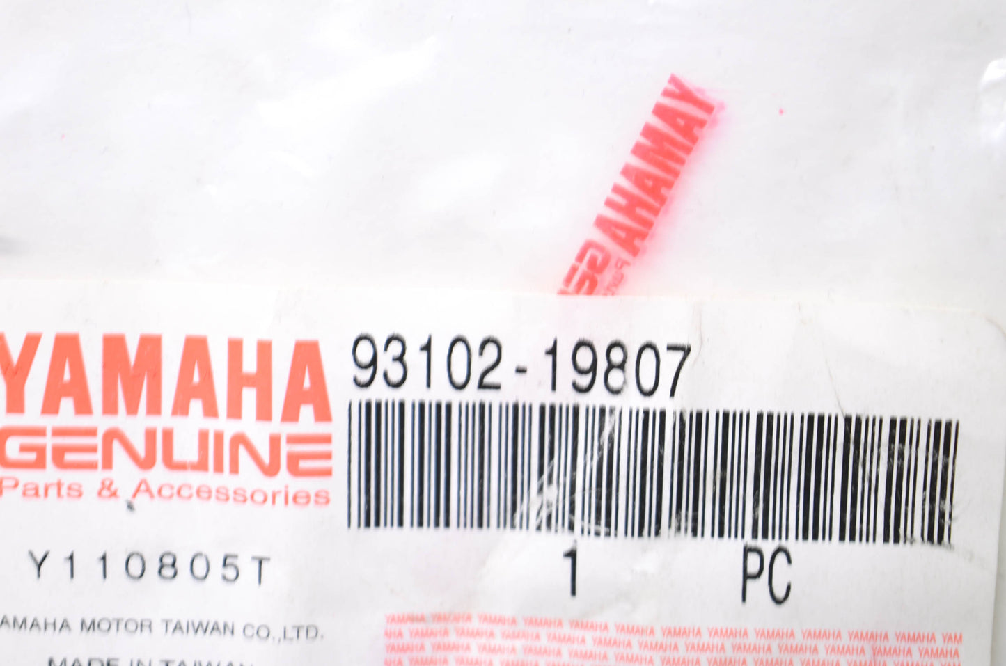 OEM Yamaha 93102-19807-00 Oil Seal