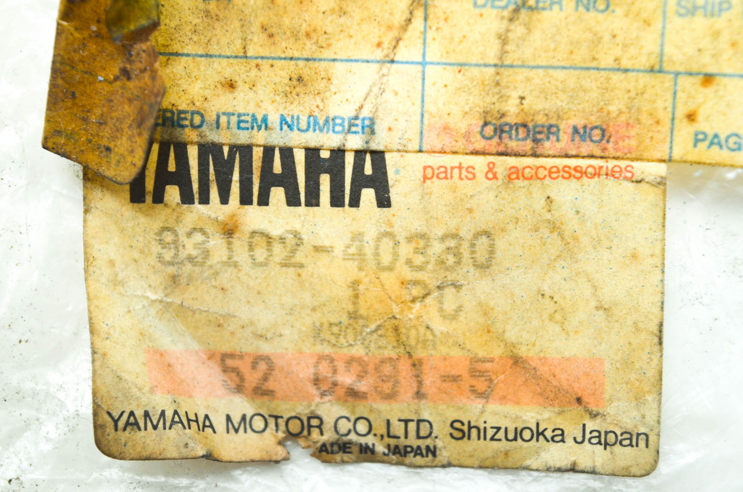 OEM Yamaha 93102-40330-00 Oil Seal Type SD NOS