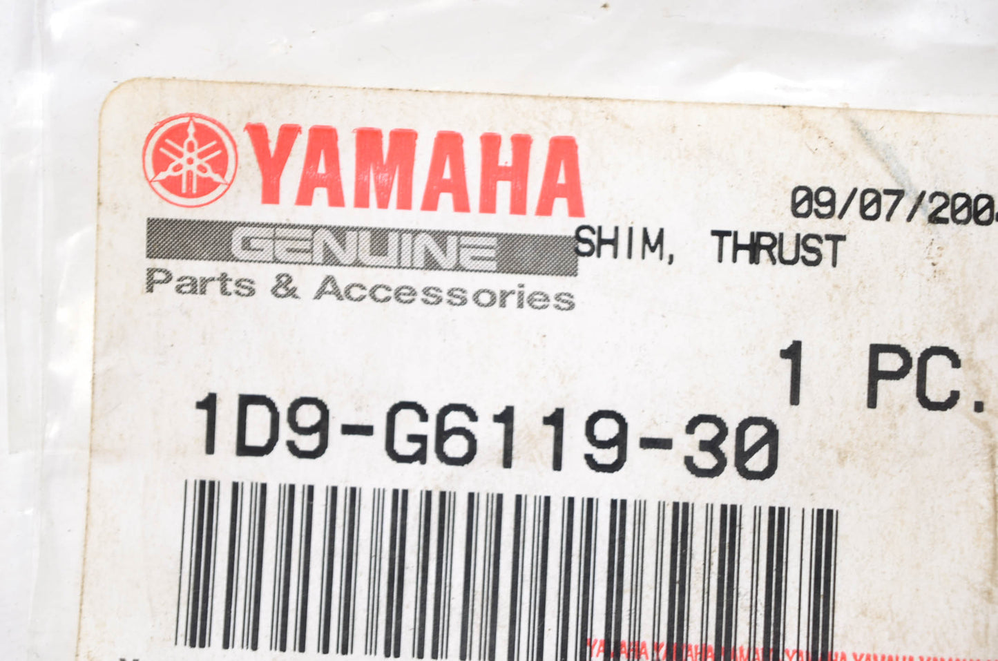 OEM Yamaha 1D9-G6119-30-00 Thrust Shim NOS