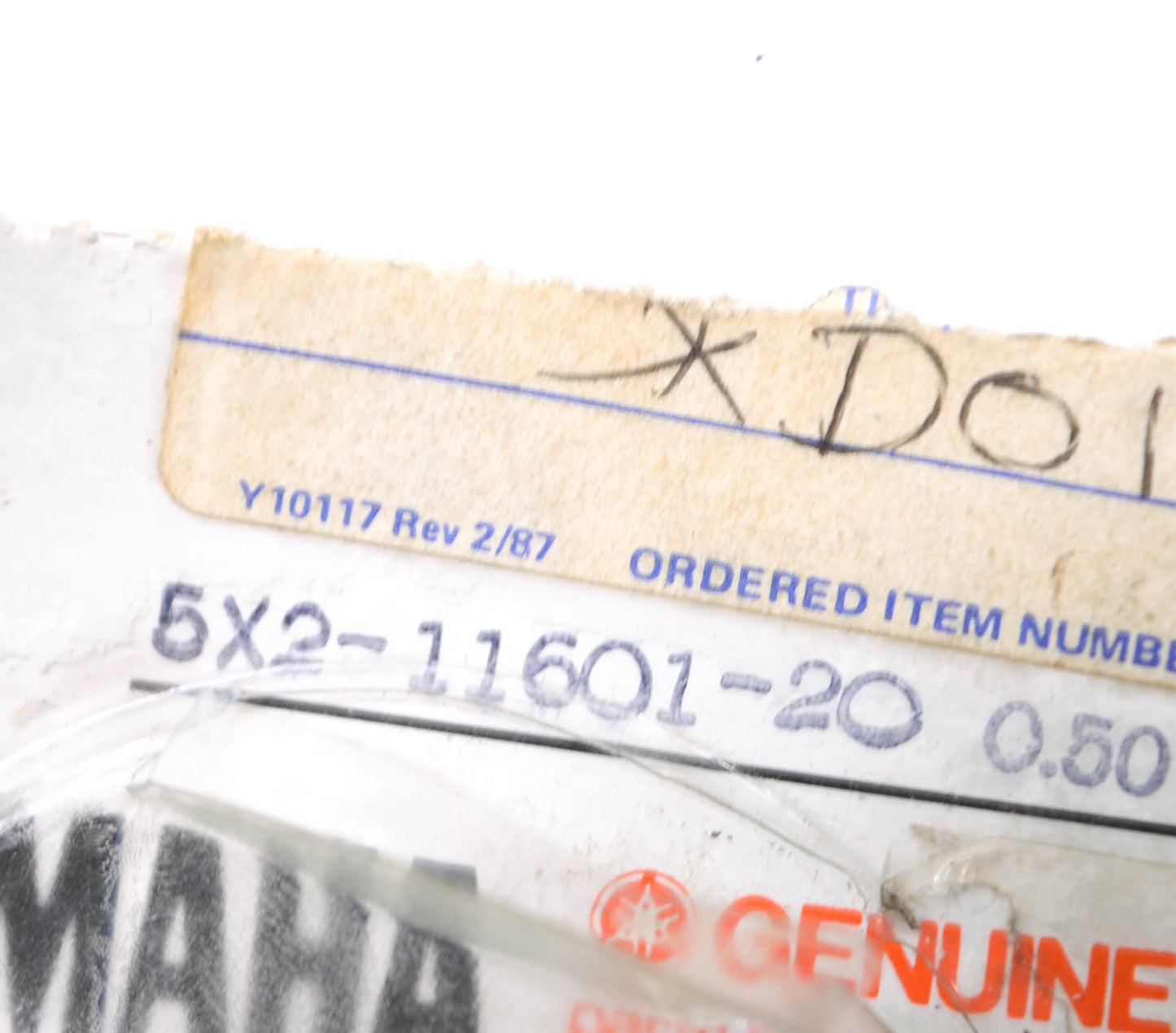 OEM Yamaha 5X2-11601-20-00 Piston Ring Kit NOS