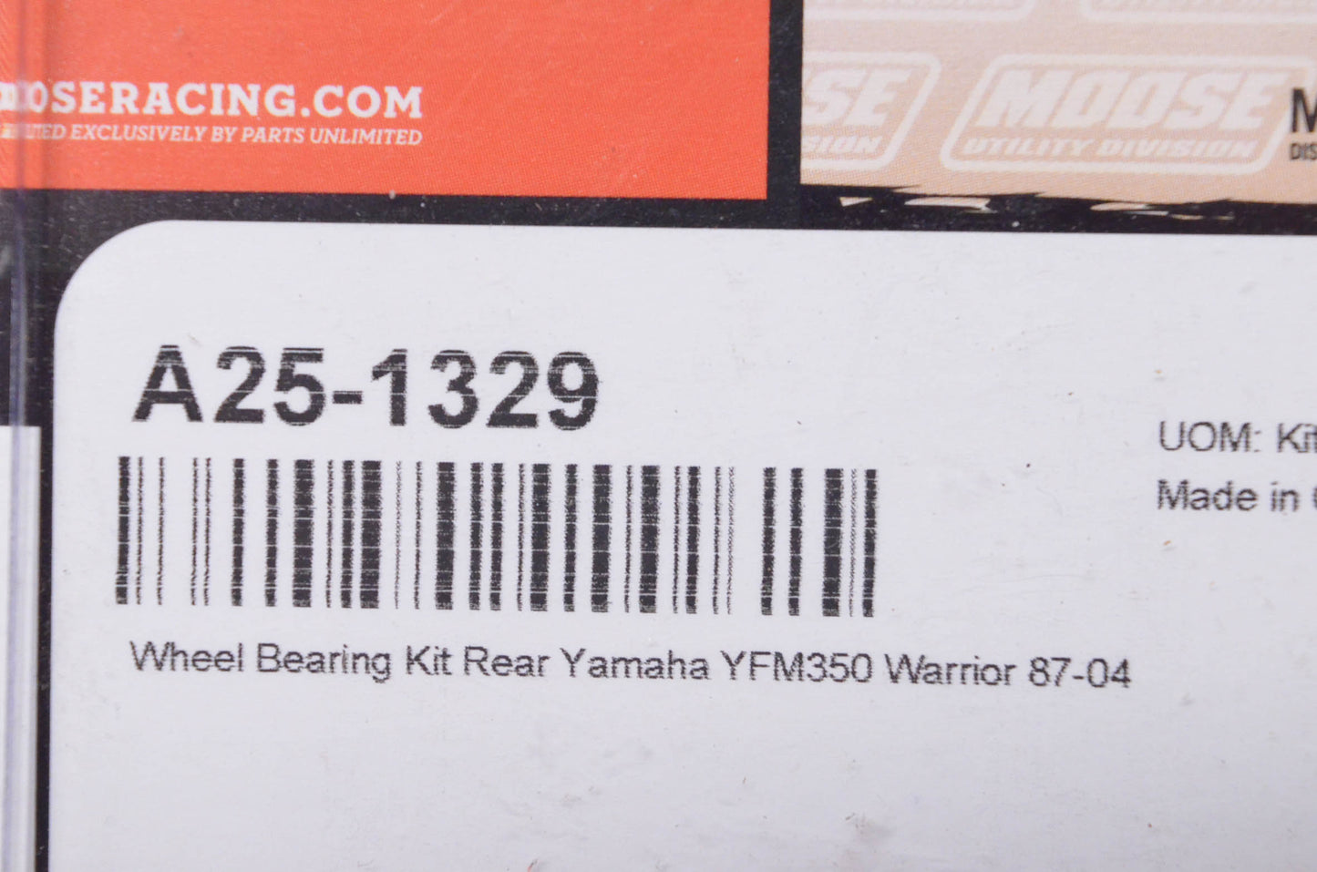 Moose Racing A25-1329 Yamaha Rear Wheel Bearing Kit NOS