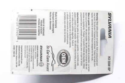 Sylvania H3-55W-BP H3 12V 55W Halogen Fog Light Bulb NOS