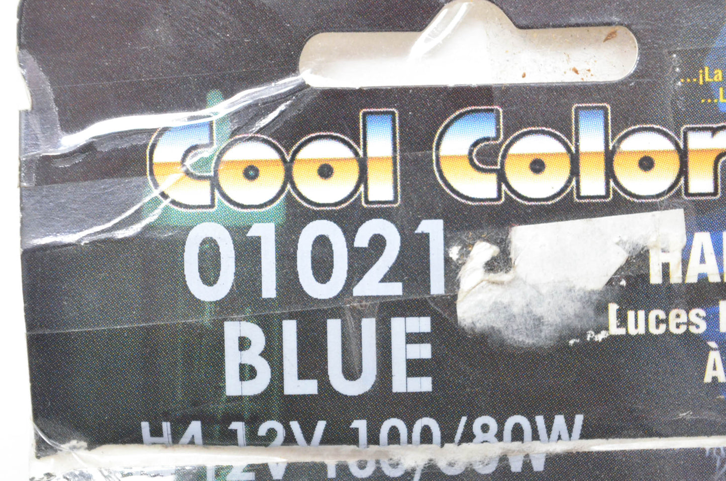 H4 12V 100/80W Cool Colors Blue Halogen Bulb NOS