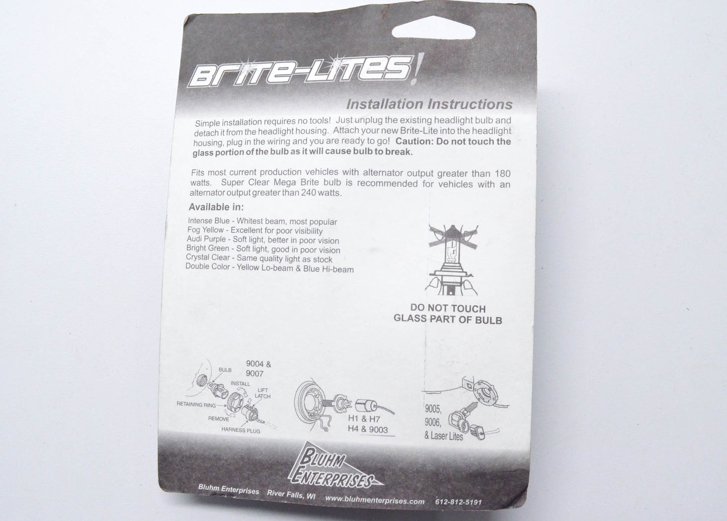 Brite-Lites BL-13BS50 Brite-Lites Xenon Gas Blue 50W Headlight Bulb NOS