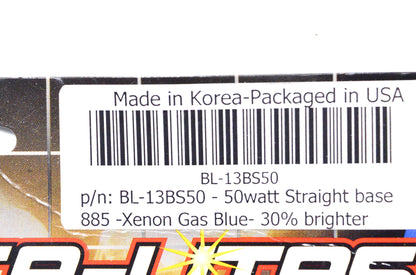 Brite-Lites BL-13BS50 Brite-Lites Xenon Gas Blue 50W Headlight Bulb NOS