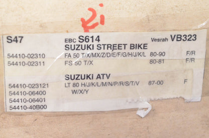 Premier S47, VB323 Suzuki Brake Shoe Kit NOS