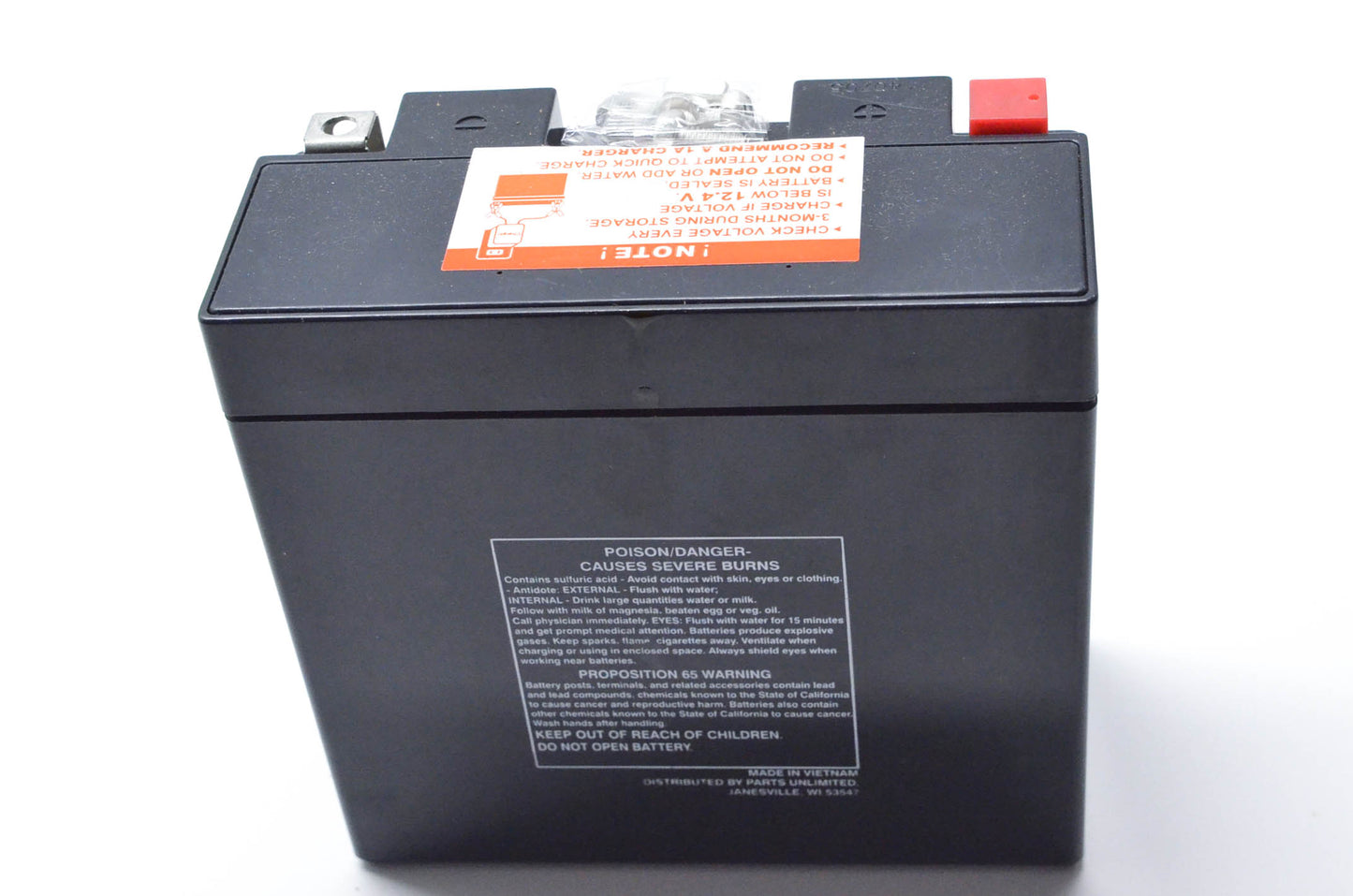 Parts Unlimited 2113-0092 Factory Activated Maintenance Free Battery NOS