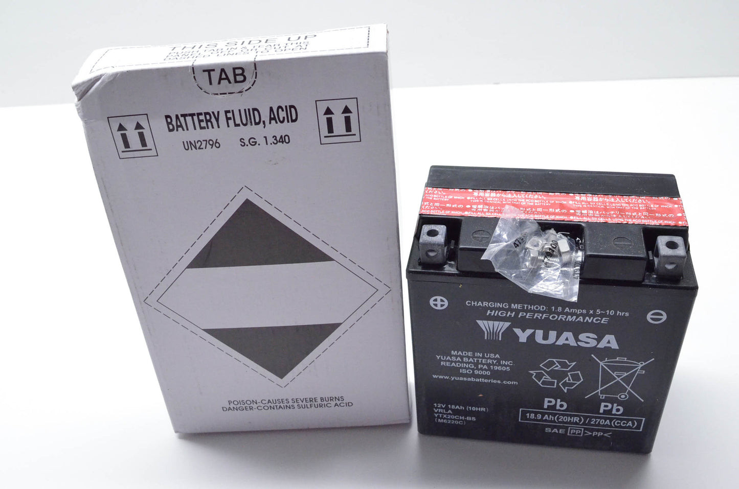 New YUASA Maintenance Free Battery Kit NOS