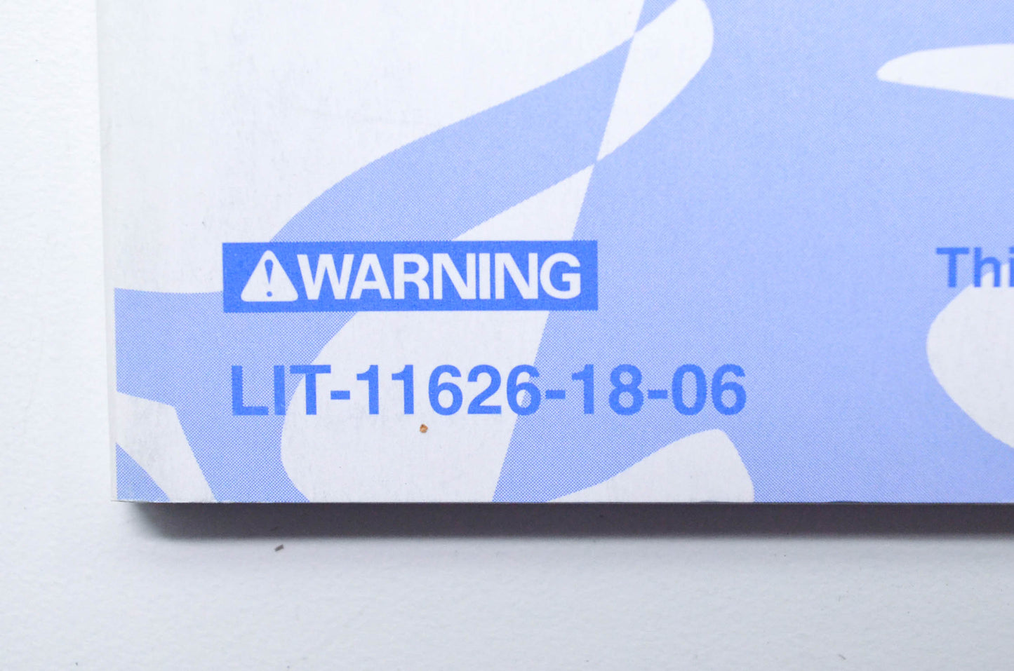 OEM Yamaha LIT-11626-18-06 YFM50RT RAPTOR Owner's Manual NOS