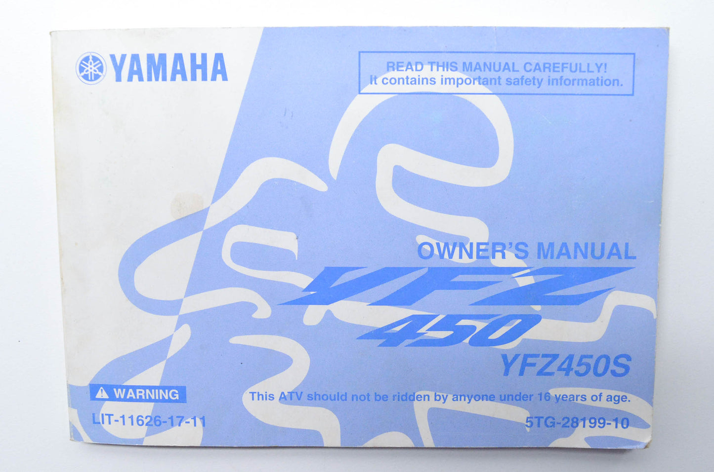 OEM Yamaha LIT-11626-17-11 YFZ450S Owner's Manual