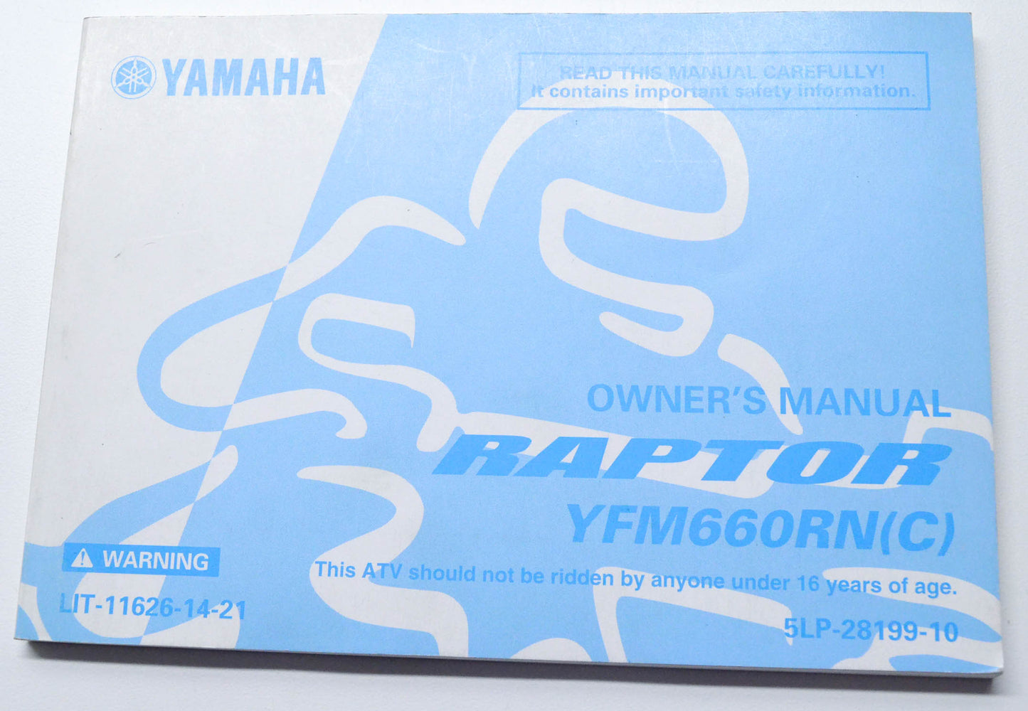 OEM Yamaha LIT-11626-14-21 YFM660RN(C) "RAPTOR" Owner's Manual NOS