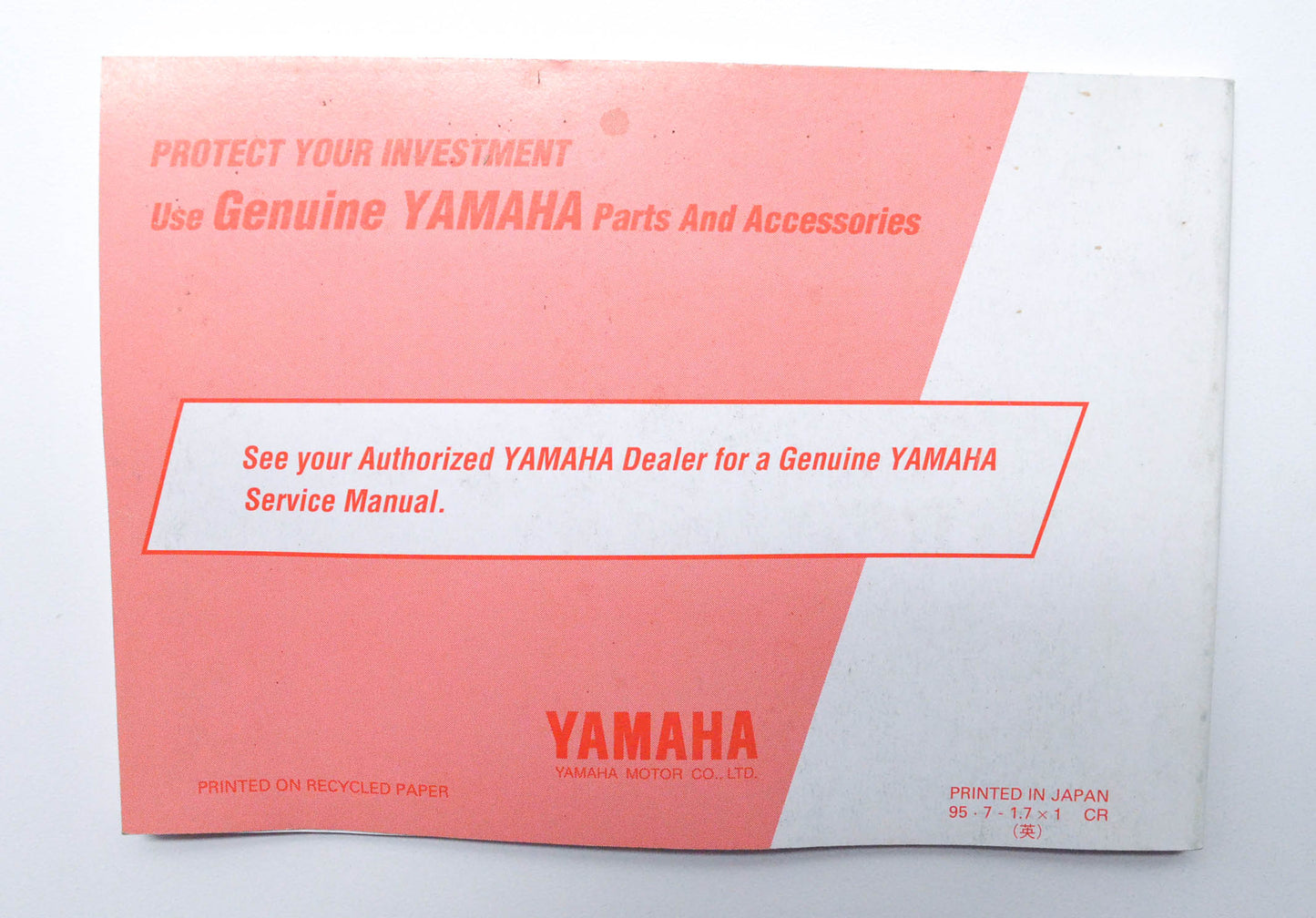 OEM Yamaha LIT-11626-10-10 SH50H Owner's Manual