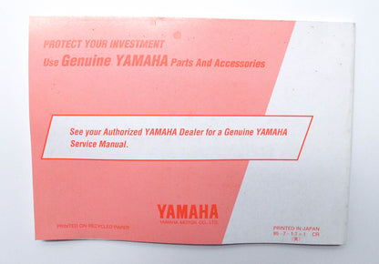 OEM Yamaha LIT-11626-10-10 SH50H Owner's Manual
