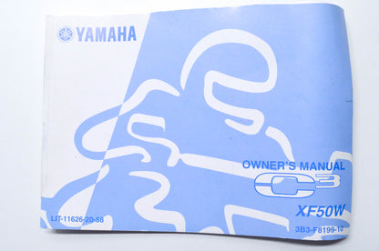 OEM Yamaha LIT-11626-20-58 XF50W /C3 2007 Owner's Manual