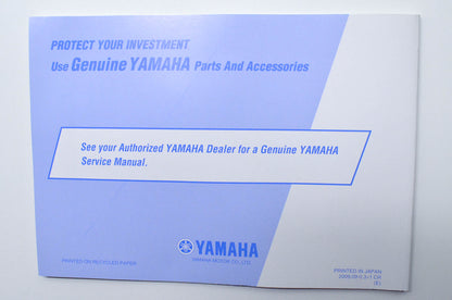 OEM Yamaha LIT-11626-23-50 Owner's Manual YZ85Z NOS
