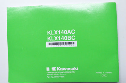 OEM Kawasaki 99987-1695 Owner's Manual KLX140A/B NOS
