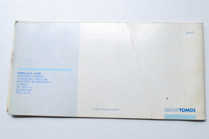 Tomos 229 667 Sprint/Sprint TT/Targa/Targa LX Maintenance Manual