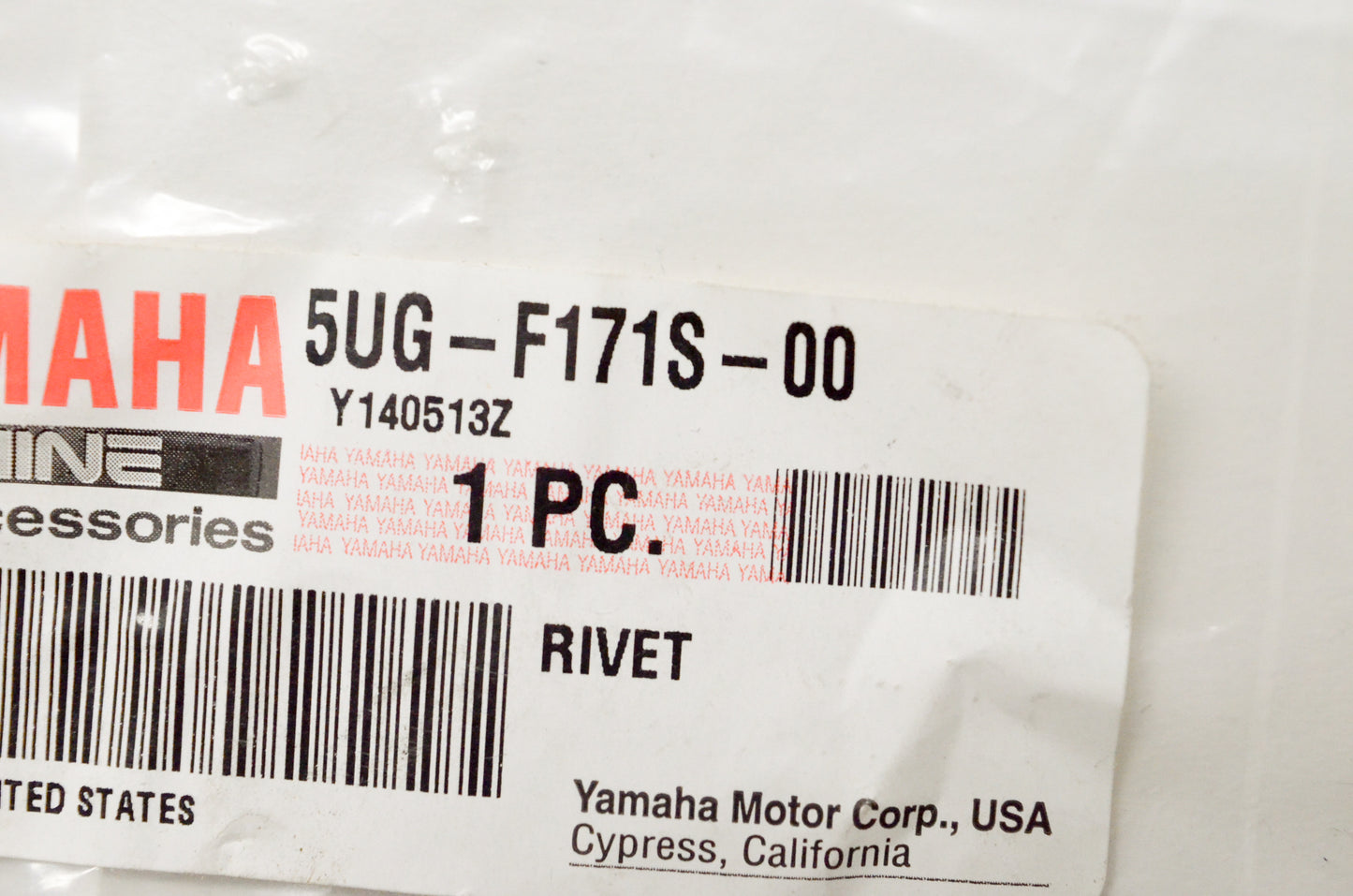 OEM Yamaha 5UG-F171S-00-00 Rivet NOS