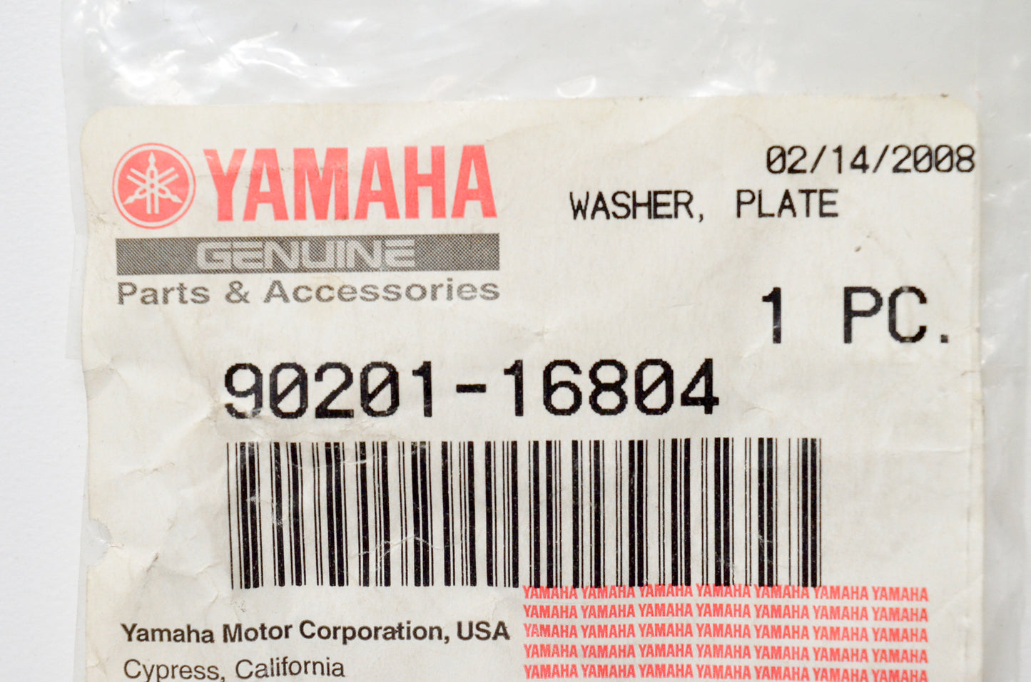 New OEM Yamaha 90201-16804-00 Plate Washer NOS