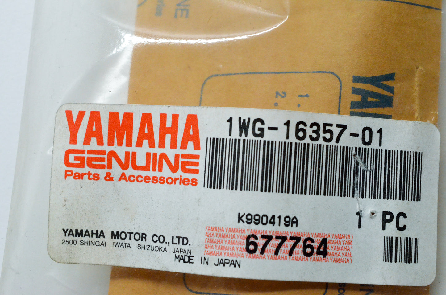 New OEM Yamaha 1WG-16357-01-00 Push Rod 2 NOS
