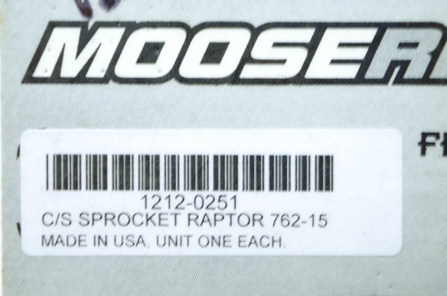 Moose Racing 1212-0251, 762-15 15T Steel Front Sprocket NOS