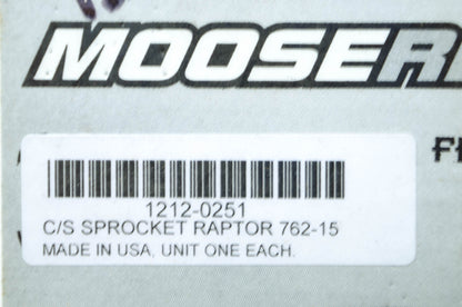 Moose Racing 1212-0251, 762-15 15T Steel Front Sprocket NOS