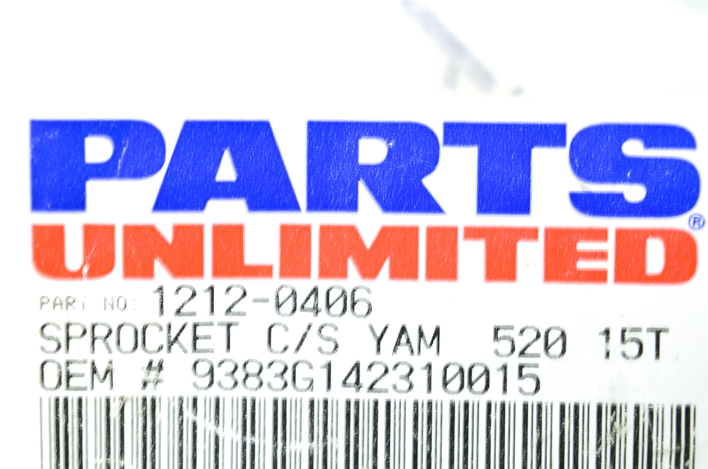 Parts Unlimited 1212-0406 15T Steel Front Sprocket NOS