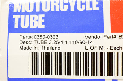 Parts Unlimited 0350-0323, B20020 3.25/4.10 110/90-14 Tube NOS