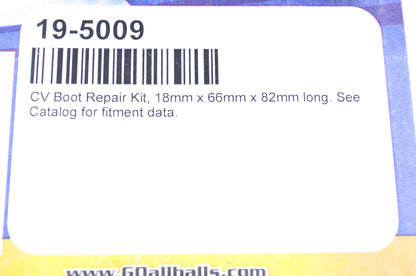 All Balls 19-5009 18x66x82mm CV Boot Repair Kit NOS
