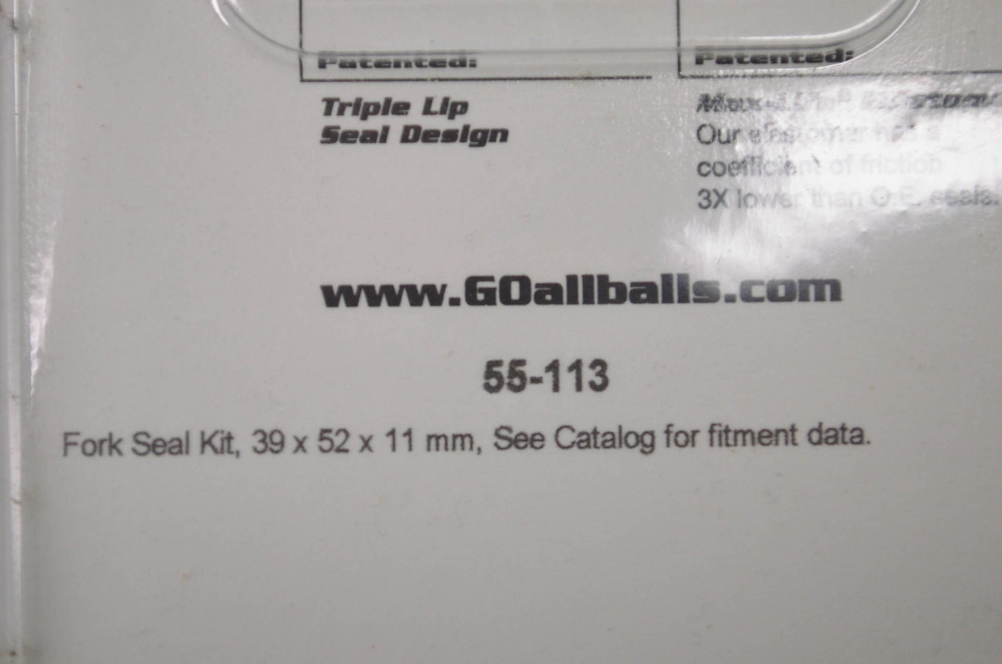 All Balls 55-113 39x52x11mm Red Fork Seal Kit NOS