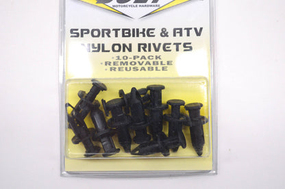 New Bolt Removable Reusable M8 Nylon Rivet Kit NOS