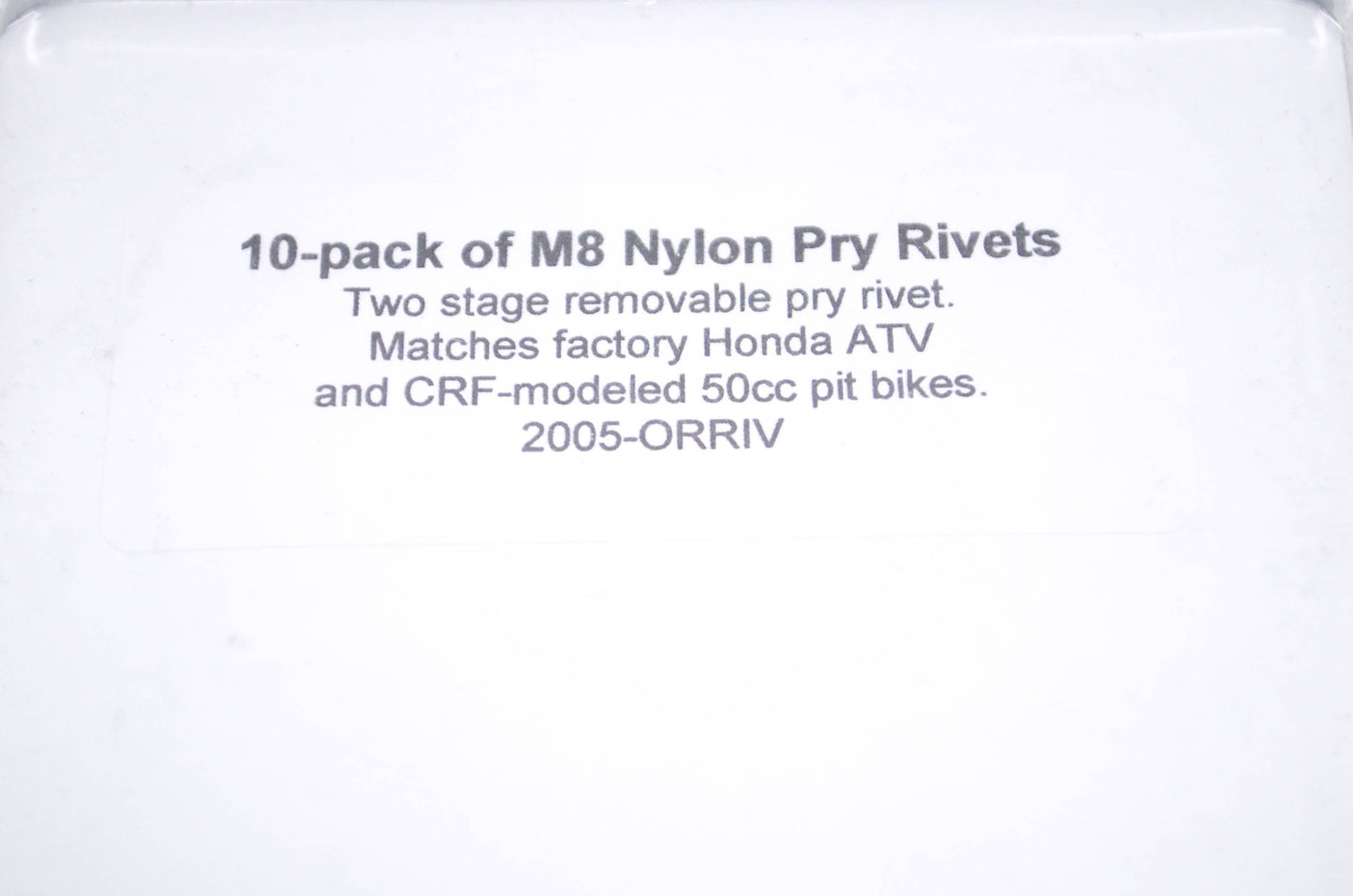 New Bolt Removable Reusable M8 Nylon Rivet Kit NOS