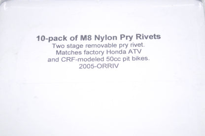 New Bolt Removable Reusable M8 Nylon Rivet Kit NOS