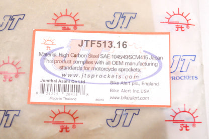 New JT Sprockets 16 Tooth Sprocket NOS