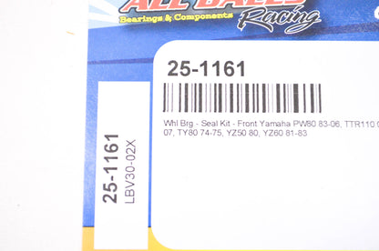 All Balls 25-1161 Yamaha Front Wheel Bearing Seal Kit NOS
