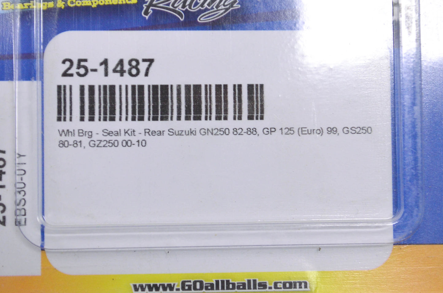 All Balls 25-1487 Suzuki Rear Wheel Bearing Seal Kit NOS