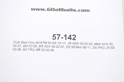 All Balls 57-142 KTM Dust Seal Kit NOS