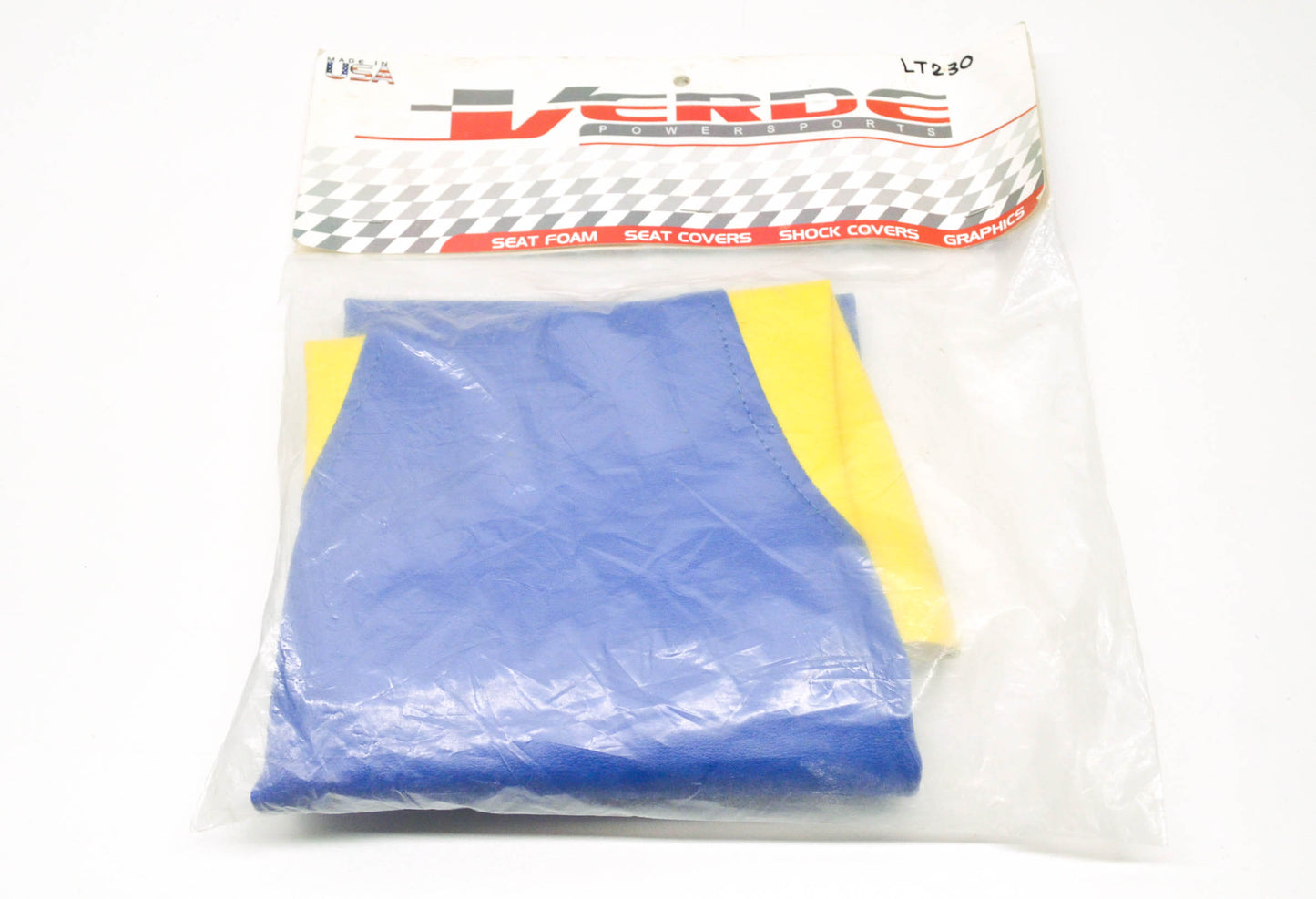 Verde Powersports Suzuki LT230 Blue/Yellow Seat Cover NOS