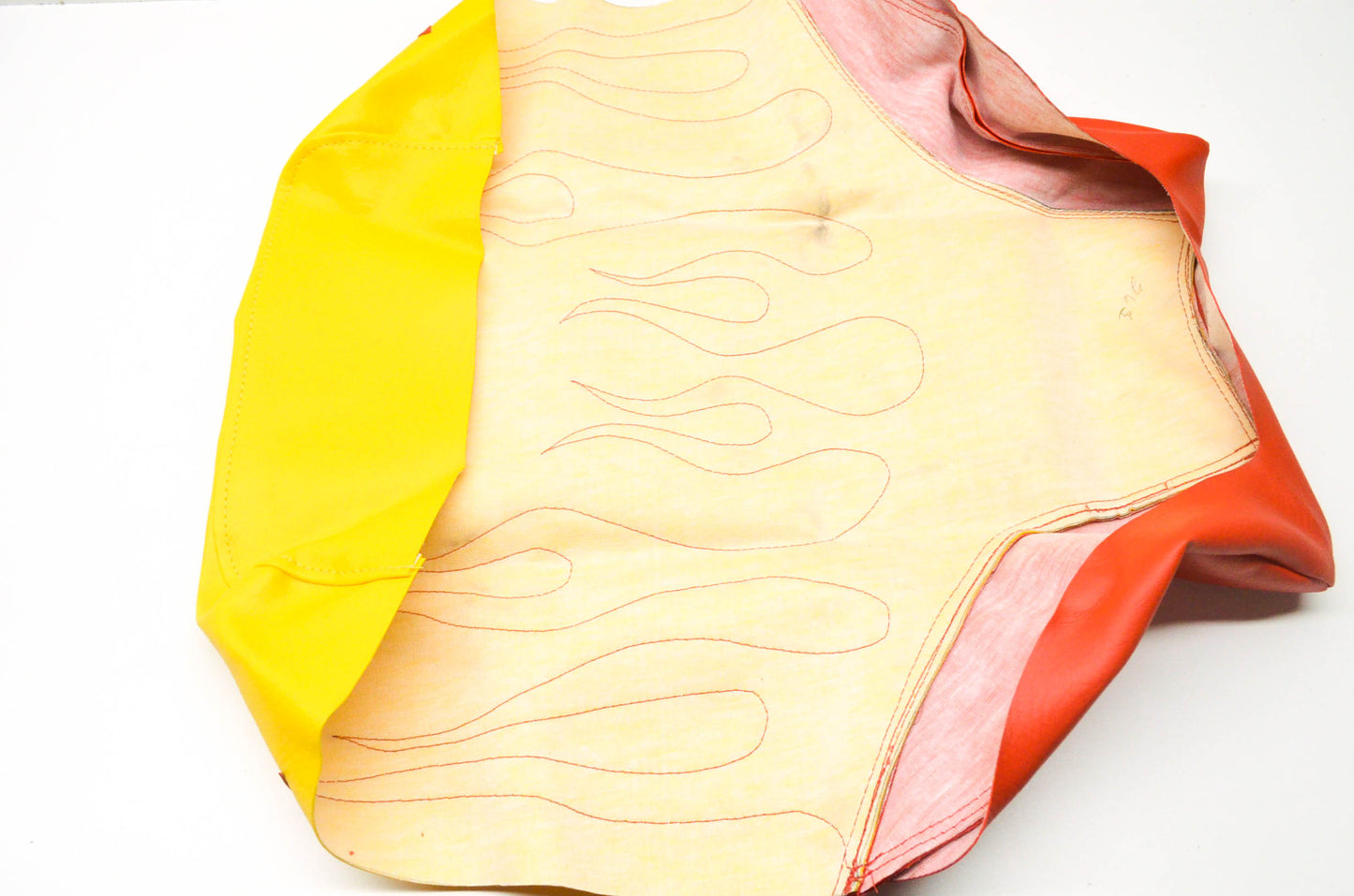 Verde Powersports 1999 Honda Recon Yellow Red Flame Seat Cover NOS