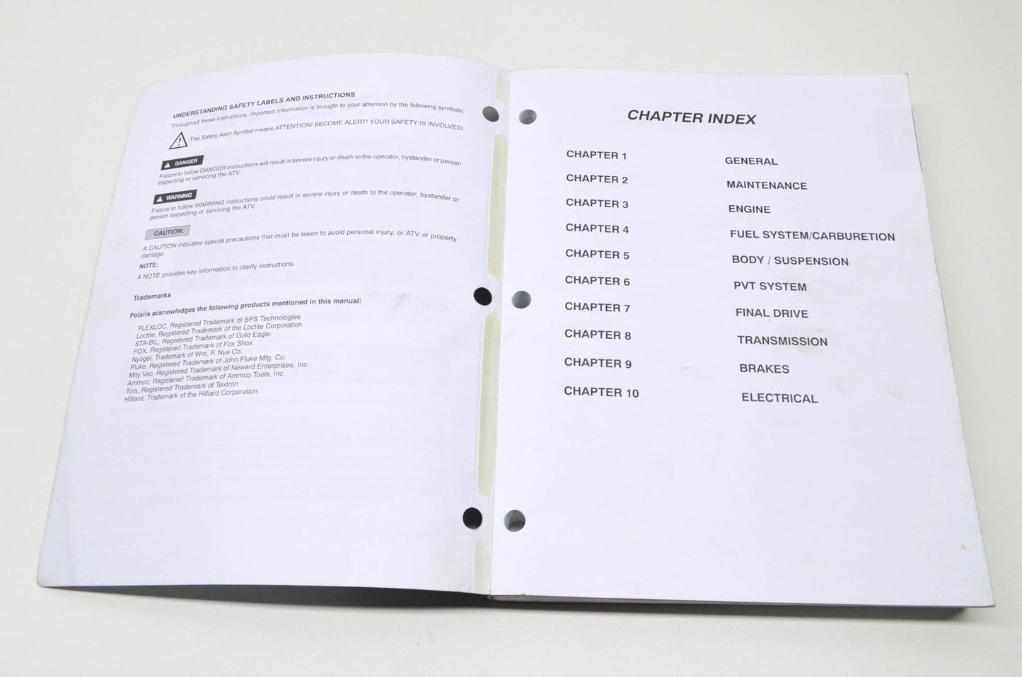 OEM Polaris 2001 Sportsman 400 500 Service Manual