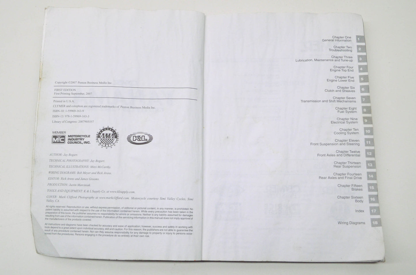 Clymer 2002-2007 Yamaha Grizzly 660 Service Manual