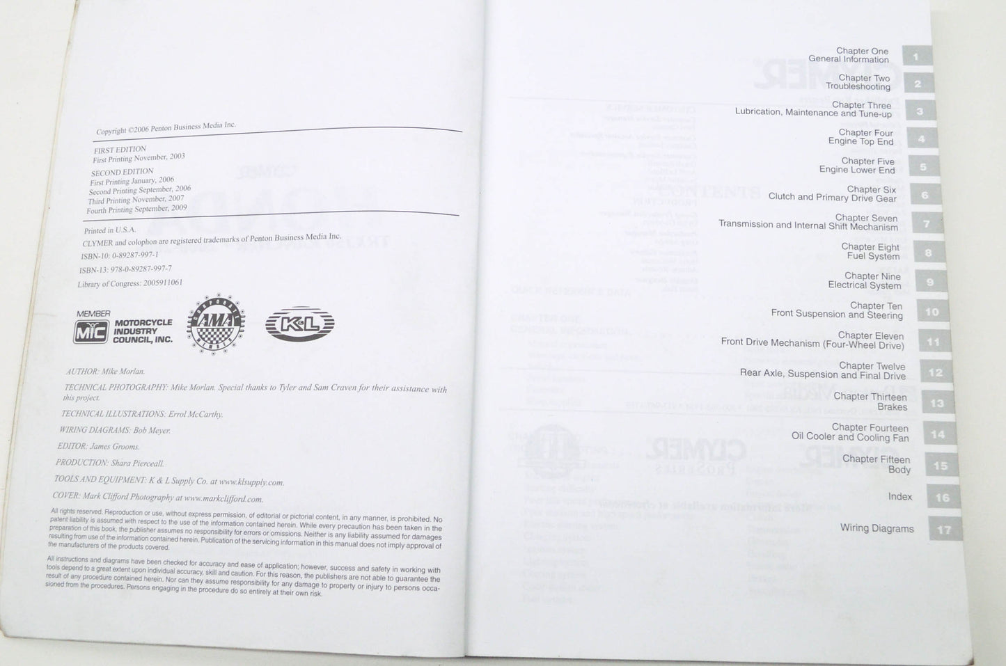 Clymer 2000-2006 Honda TRX350 Rancher Service Manual