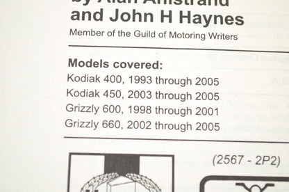 Haynes 1993-2005 Yamaha Kodiak Grizzly Service Manual