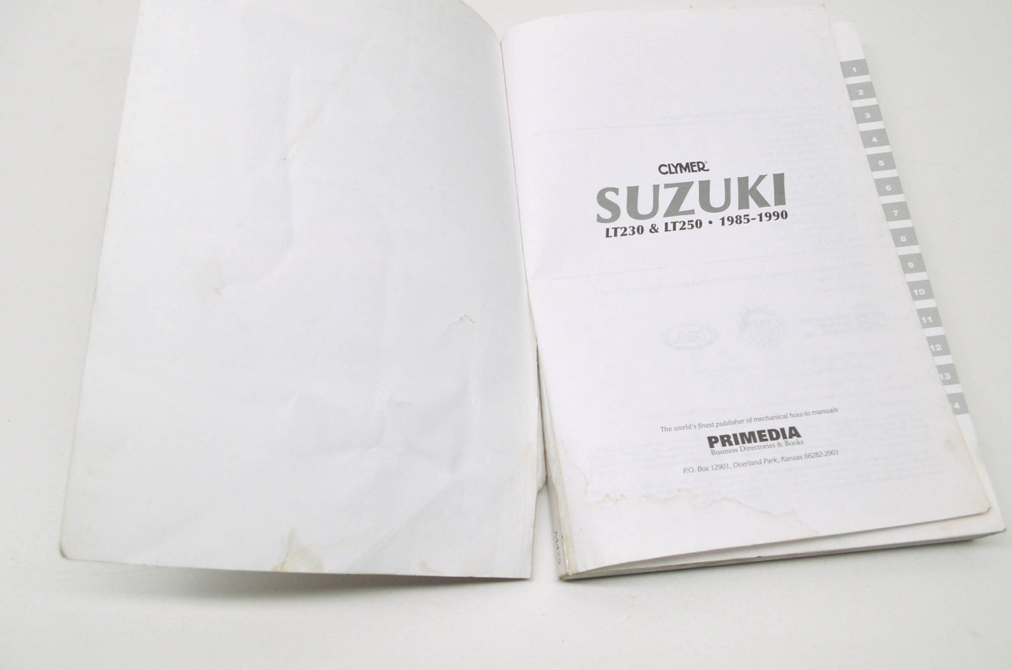 OEM Suzuki 1985-1990 LT230/LT250 Service Manual