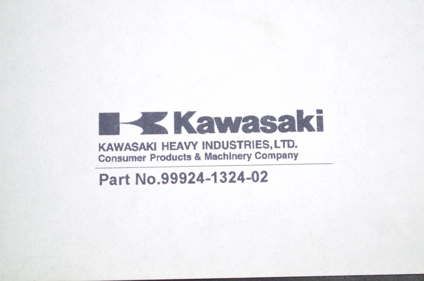 OEM Kawasaki 99924-1324-02 Service Manual KX250N