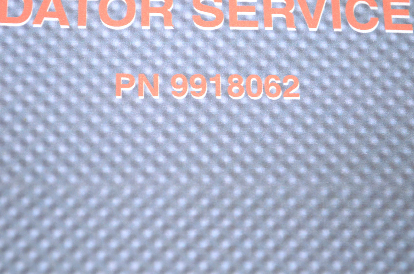 OEM Polaris 9918062 Service Manual 03/04 Predator 500