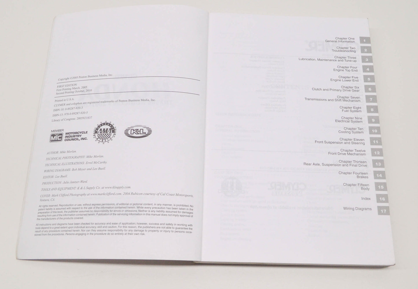 Clymer M210 2001-2004 TRX500 Rubicon Service Manual