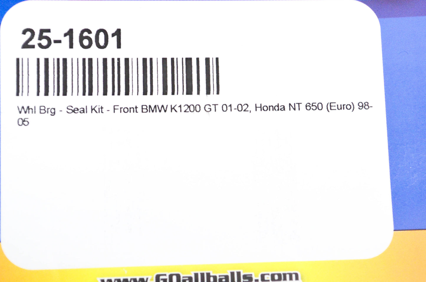All Balls 25-1601, JPG30-01X Front Wheel Bearing Seal Kit NOS