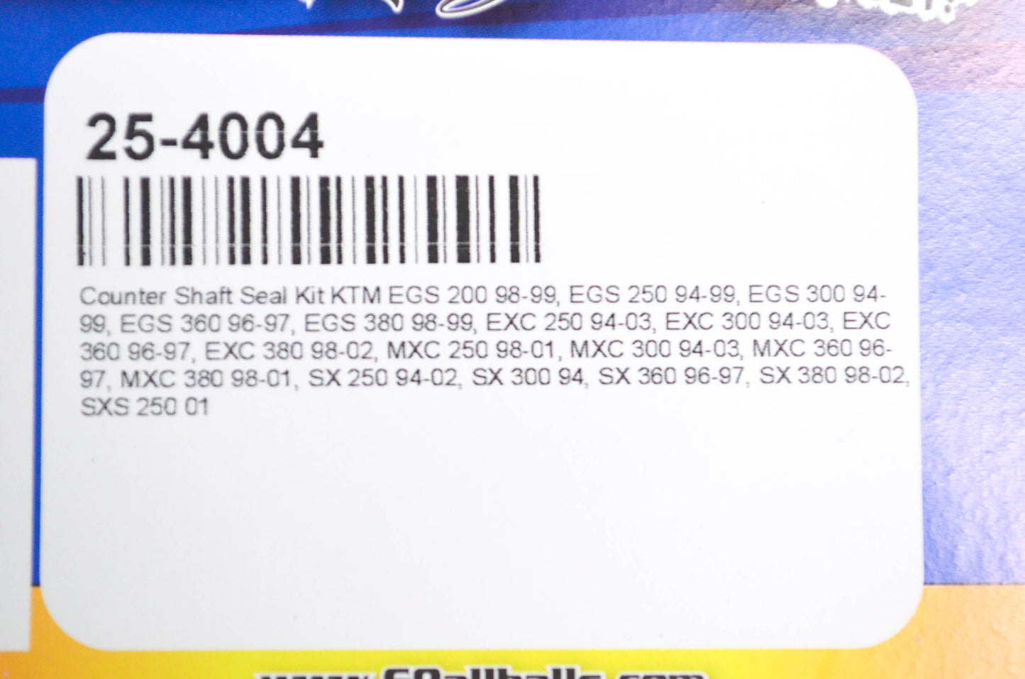 All Balls 25-4004 KTM Counter Shaft Seal Kit NOS